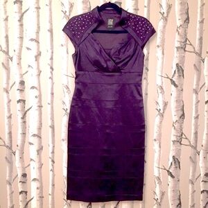 Vintage Jax Purple BodyCon Dress with Sweetheart Neckline